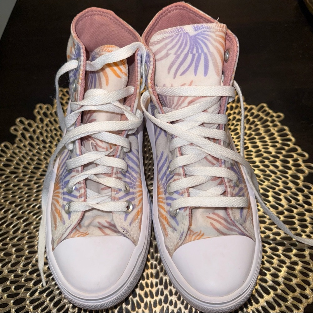 Converse Women's White Chuck Taylor Move Floral Platform Sneakers